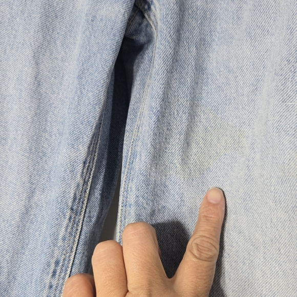 American Eagle Low Rise Baggy Wide Leg Jeans Distressed Sz 2 - Picture 5 of 13